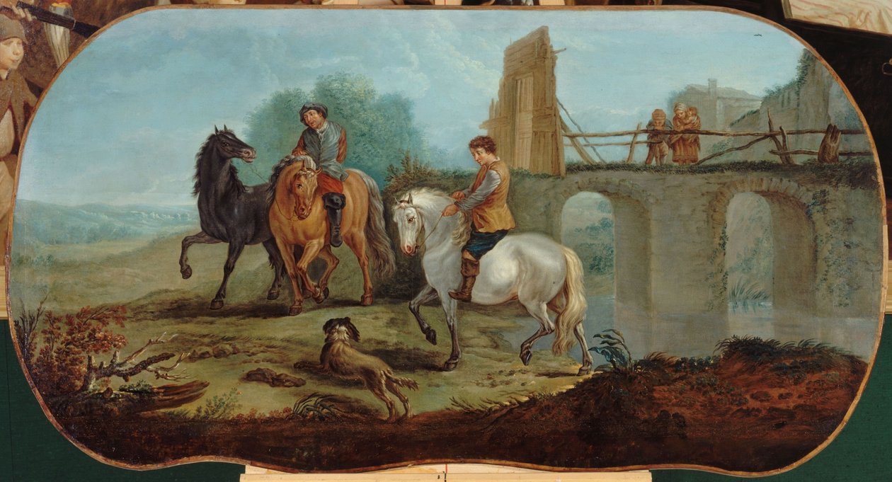 Die Dressur der Pferde, zwischen 1701 und 1800 von Unknown artist
