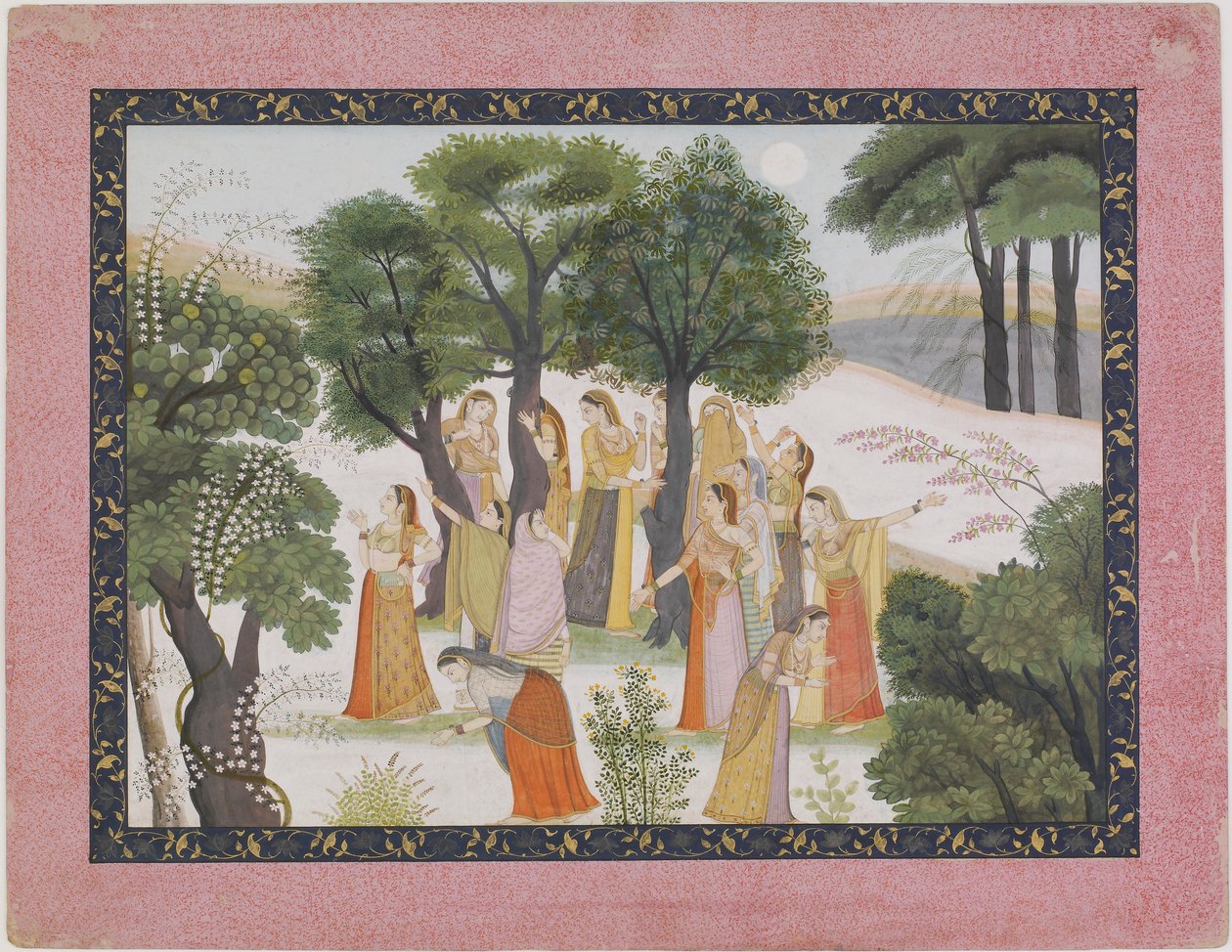 Die Gopis suchen nach Krishna aus einem Bhagavata Purana von Unknown artist