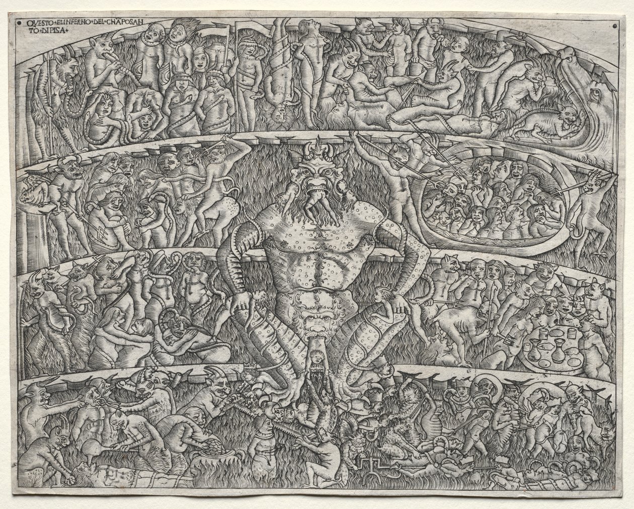 Die Hölle nach Dante, nach dem Fresko im Campo Santo in Pisa von Unknown artist