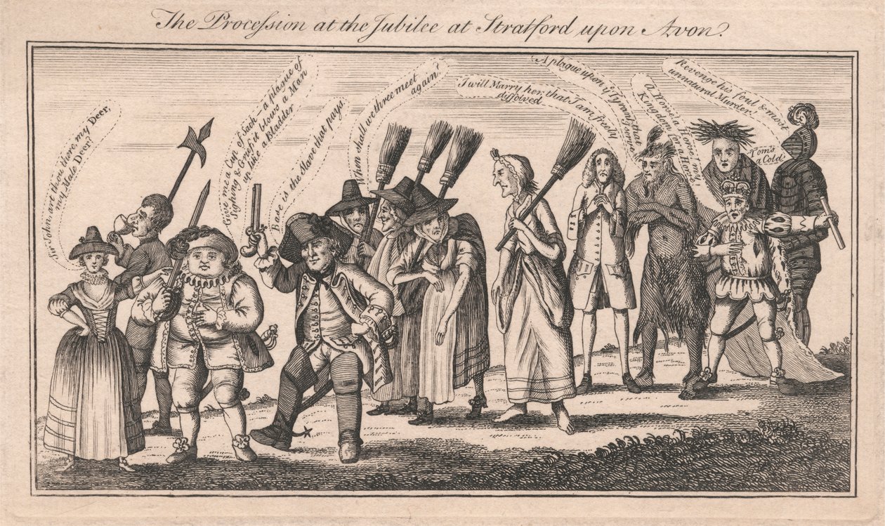 Die Prozession beim Jubiläum in Stratford upon Avon von Unknown artist