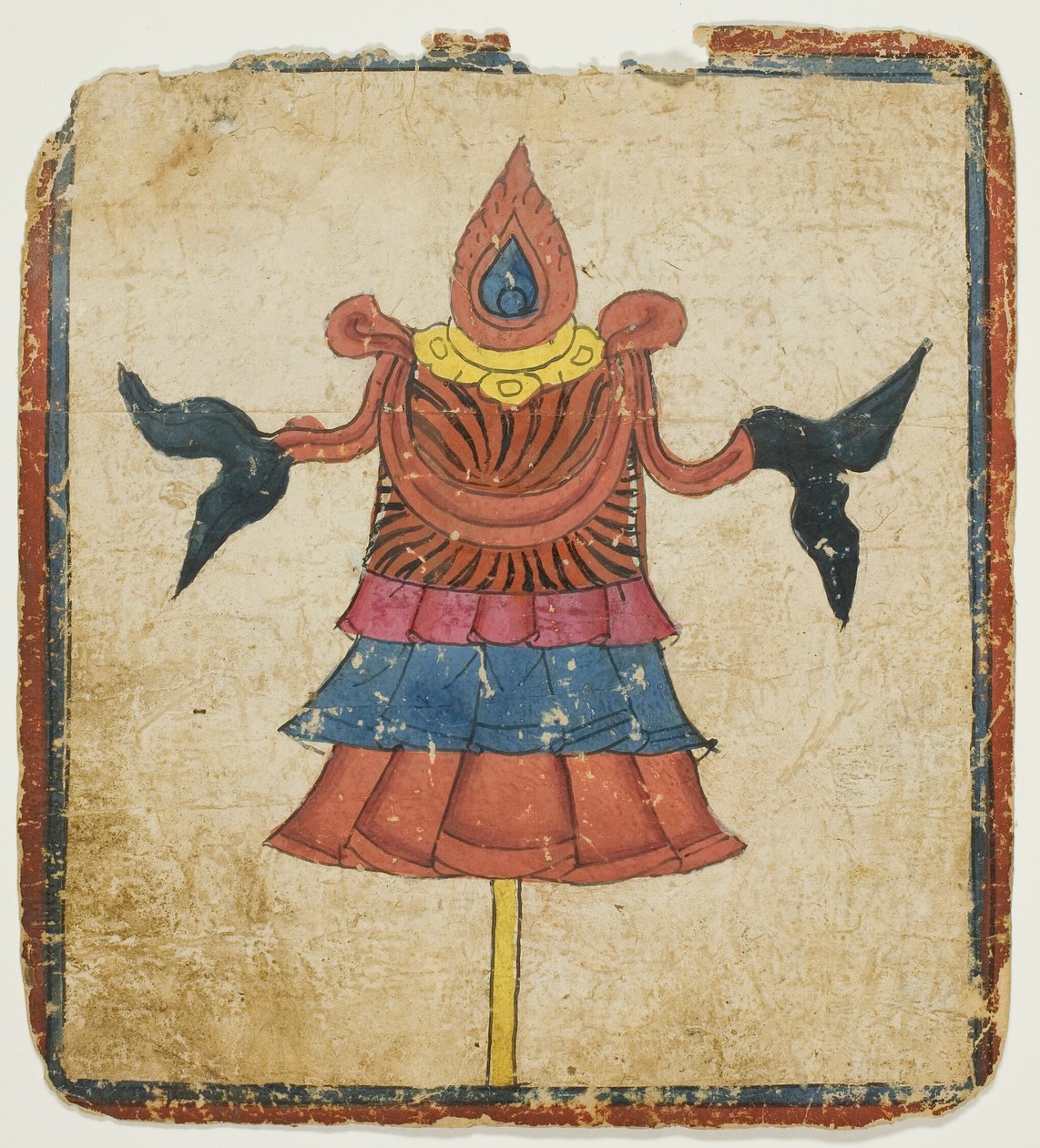 Das Siegesbanner (Dhwaja), aus einem Satz von Initiationskarten (Tsakali) von Unknown artist