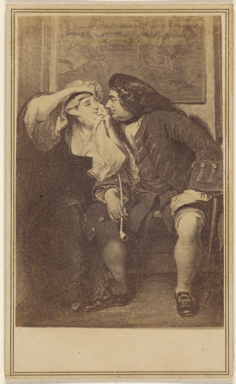 Die Witwe & Onkel Toby. [Kopie eines Aquatints] von Unknown artist
