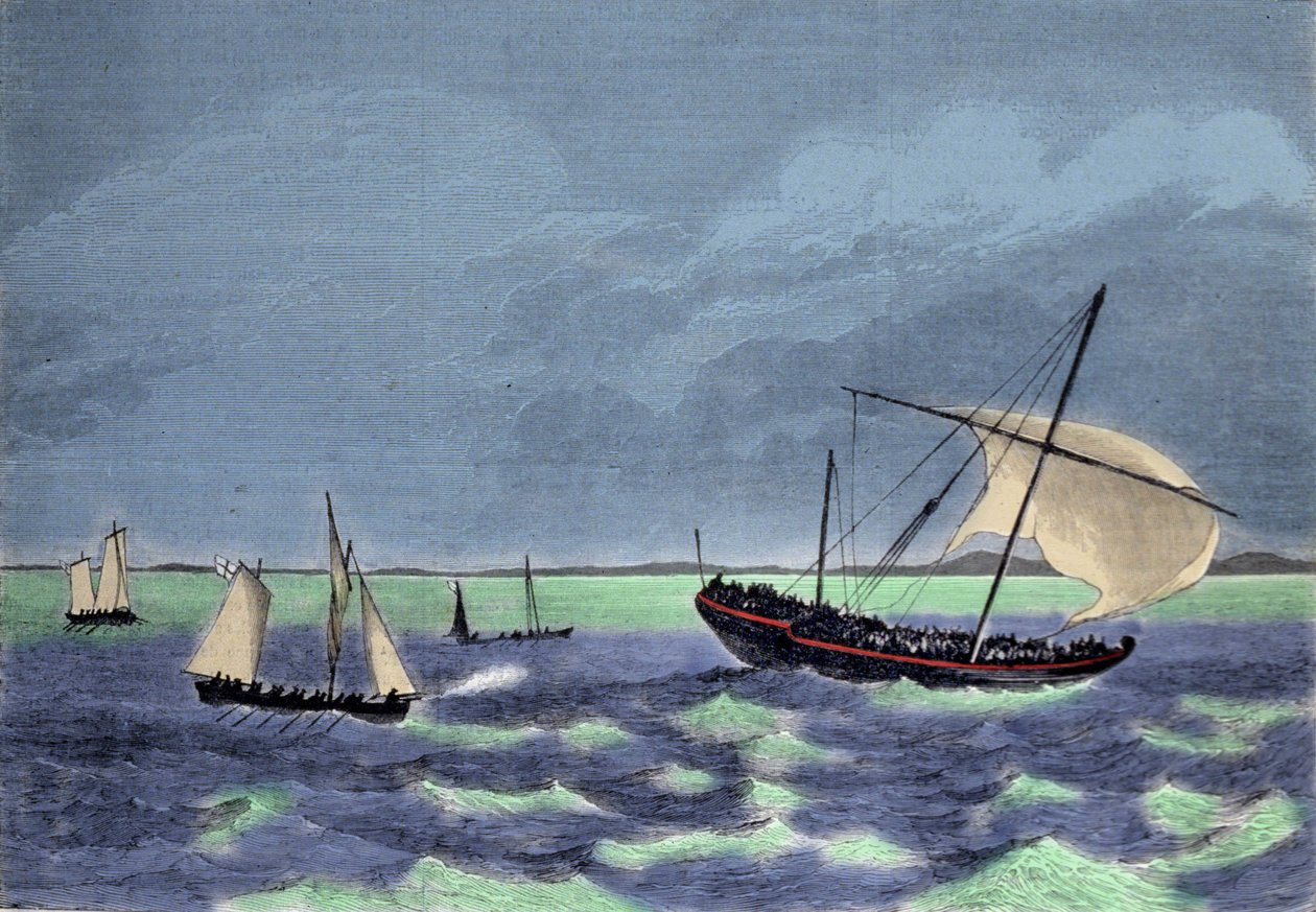 Die Ergreifung eines Dhaus (arabisches Boot) entlang der madagassischen Küste von Unknown artist