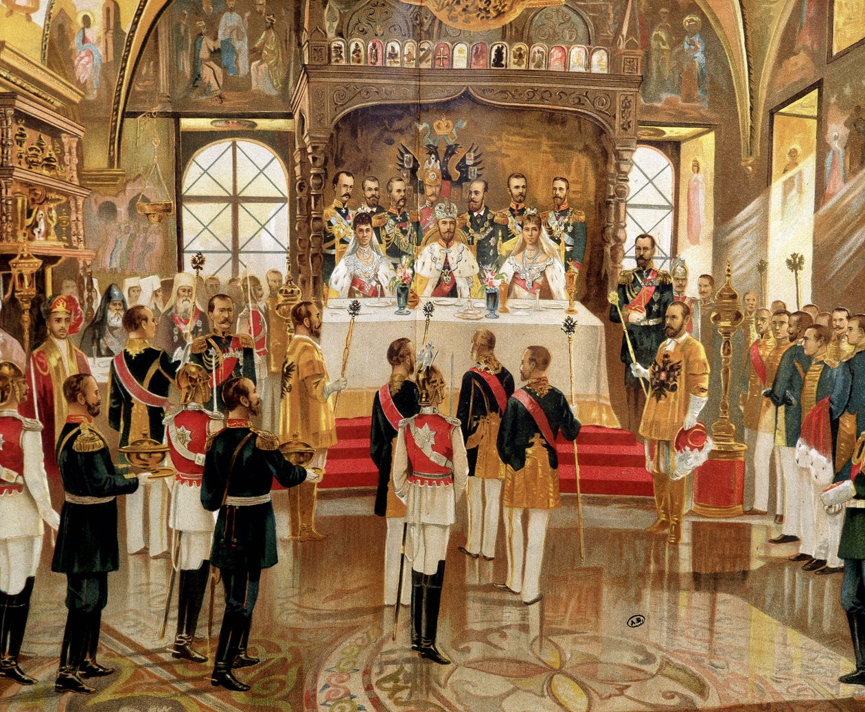 Die Krönung von Zar Nikolaus II. in Moskau, Russland von Unknown artist