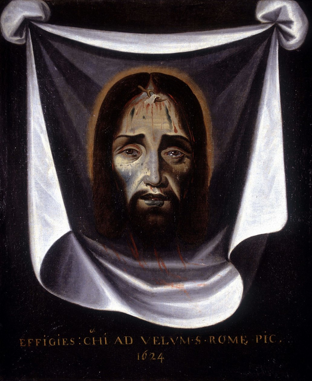 Das Abbild Christi gemalt von der Leinwand, die in der Kirche St. Sylvestre in Rom aufbewahrt wird von Unknown artist