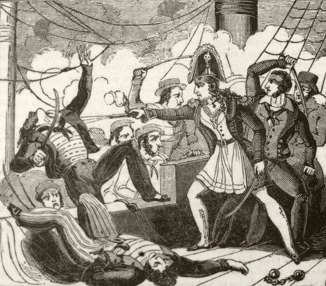 Die Piratin entert das englische Schiff 