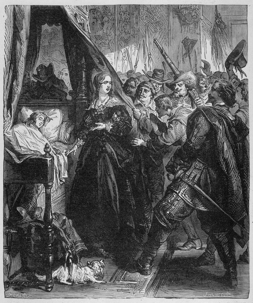 Das Volk (die Fronde) ging zum Königspalast und verlangte, den jungen König Alite (Ludwig XIV. und Anna von Österreich) zu sehen. von Unknown artist