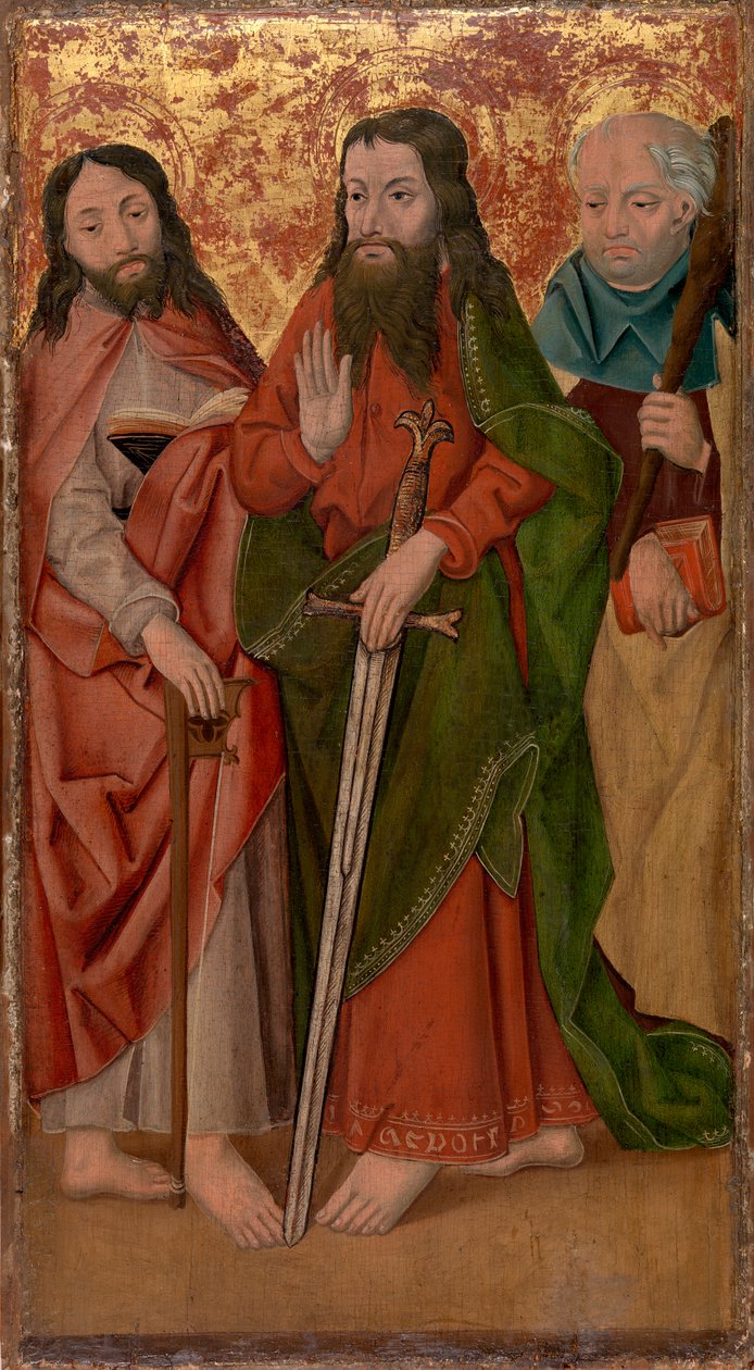 Drei Apostel, der mittlere mit Schwert von Unknown artist