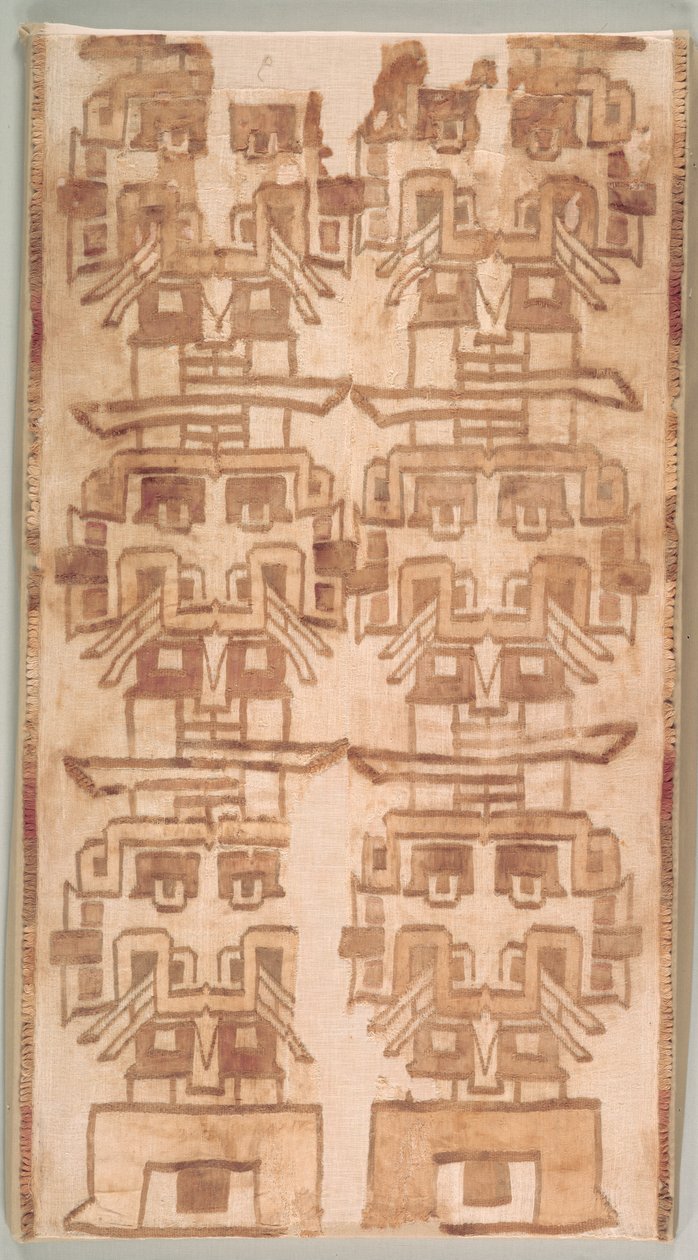 Zwei Textilfragmente mit gefangenen Köpfen von Unknown artist