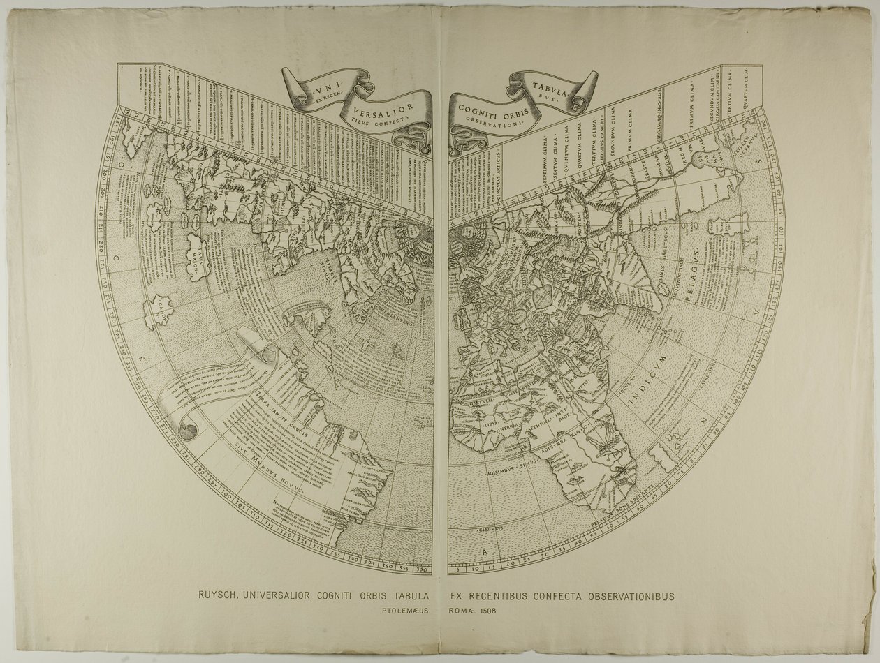 Universalior Cogniti Orbis Tabula, Ex Recentibus Confecta Observationibus Ruysch von Unknown artist