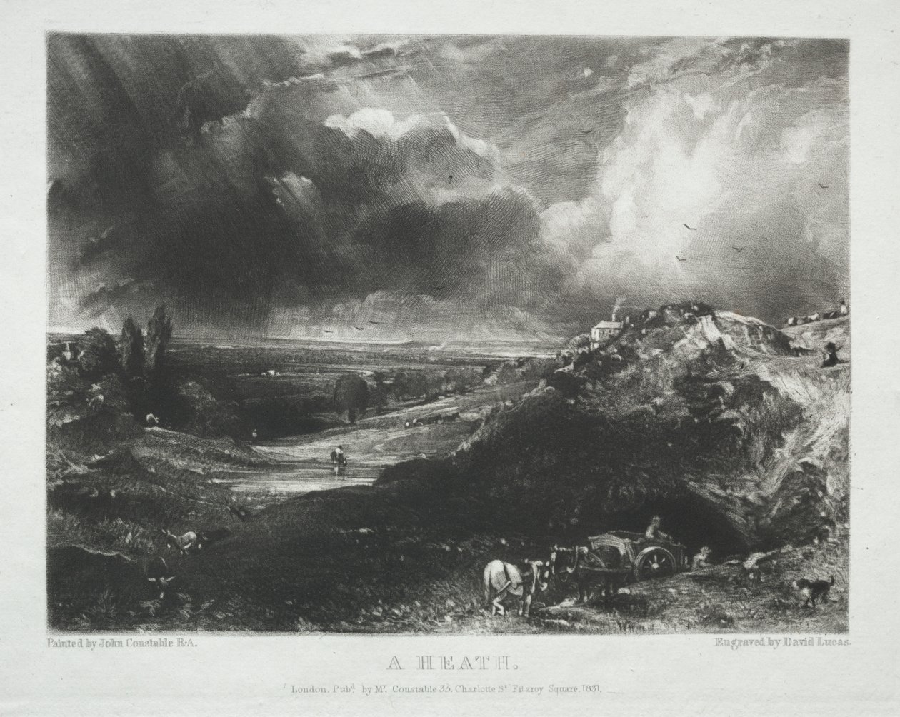 Verschiedene Landschaftsmotive, charakteristisch für englische Szenerien aus Bildern von John Constable, R.A.: Eine Heide von Unknown artist