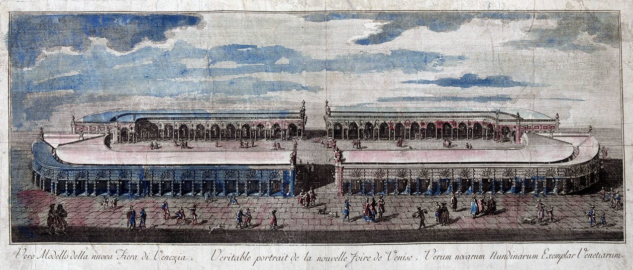 Ansicht der Messe von Venedig, Italien. Gravur aus dem 18. Jahrhundert. von Unknown artist