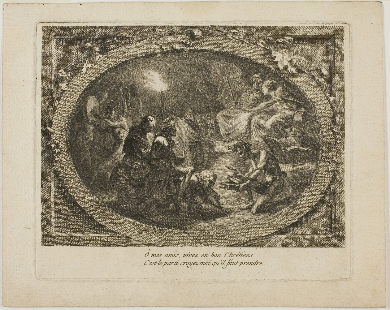 Voltaire bei einem satanischen Gelage von Unknown artist