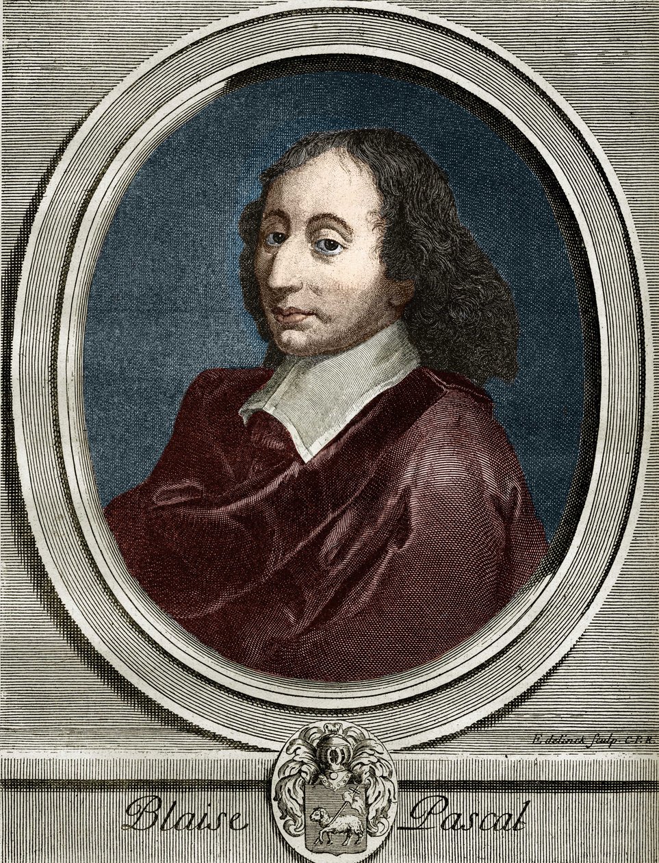 Porträt von Blaise Pascal (1623-1662), französischer Physiker, Mathematiker und Schriftsteller. von Unknown artist