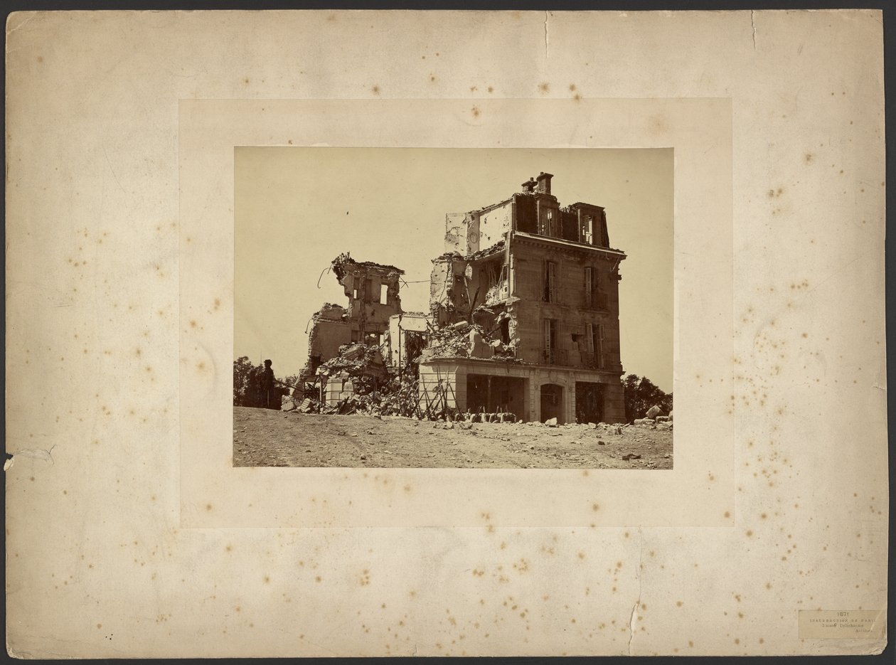 Aufstand in Paris, Maison Delachaume, Asnières von Unknown artist/maker