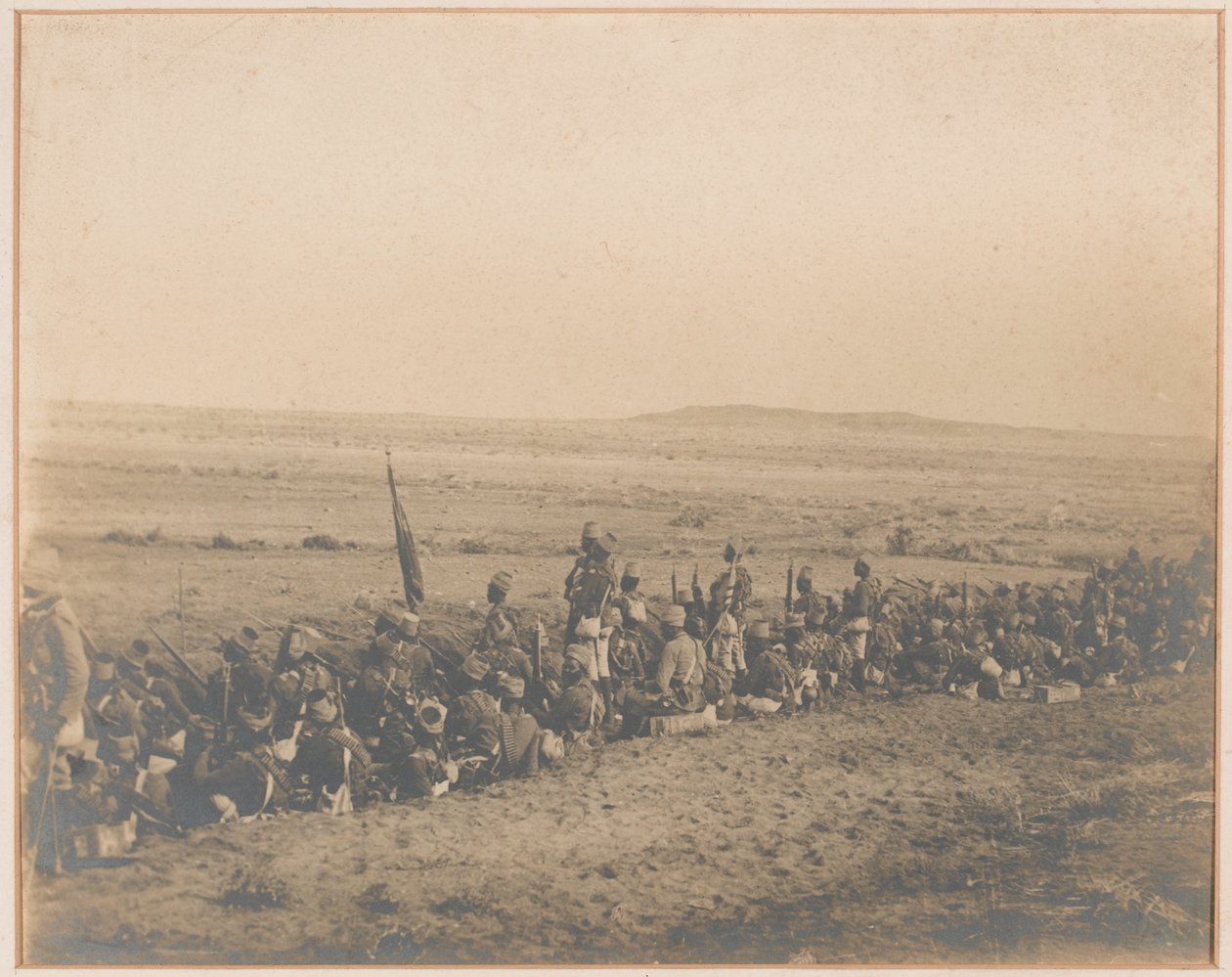 12. sudanesisches Bataillon erwartet den Angriff der Derwische, Omdurman, 2. September 1898 von Unknown