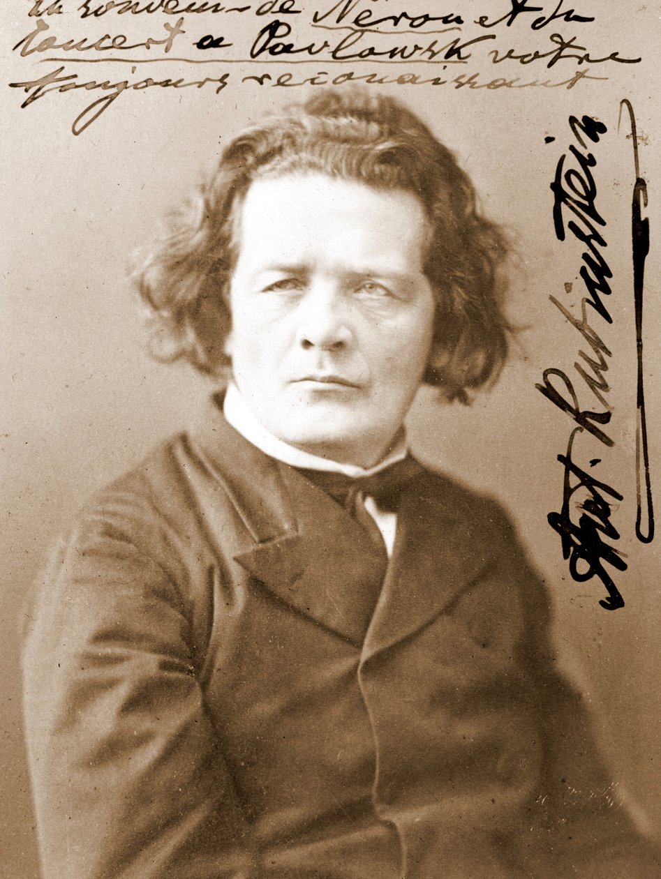 Anton Grigorievich Rubinstein, russischer Pianist und Komponist von Unknown photographer