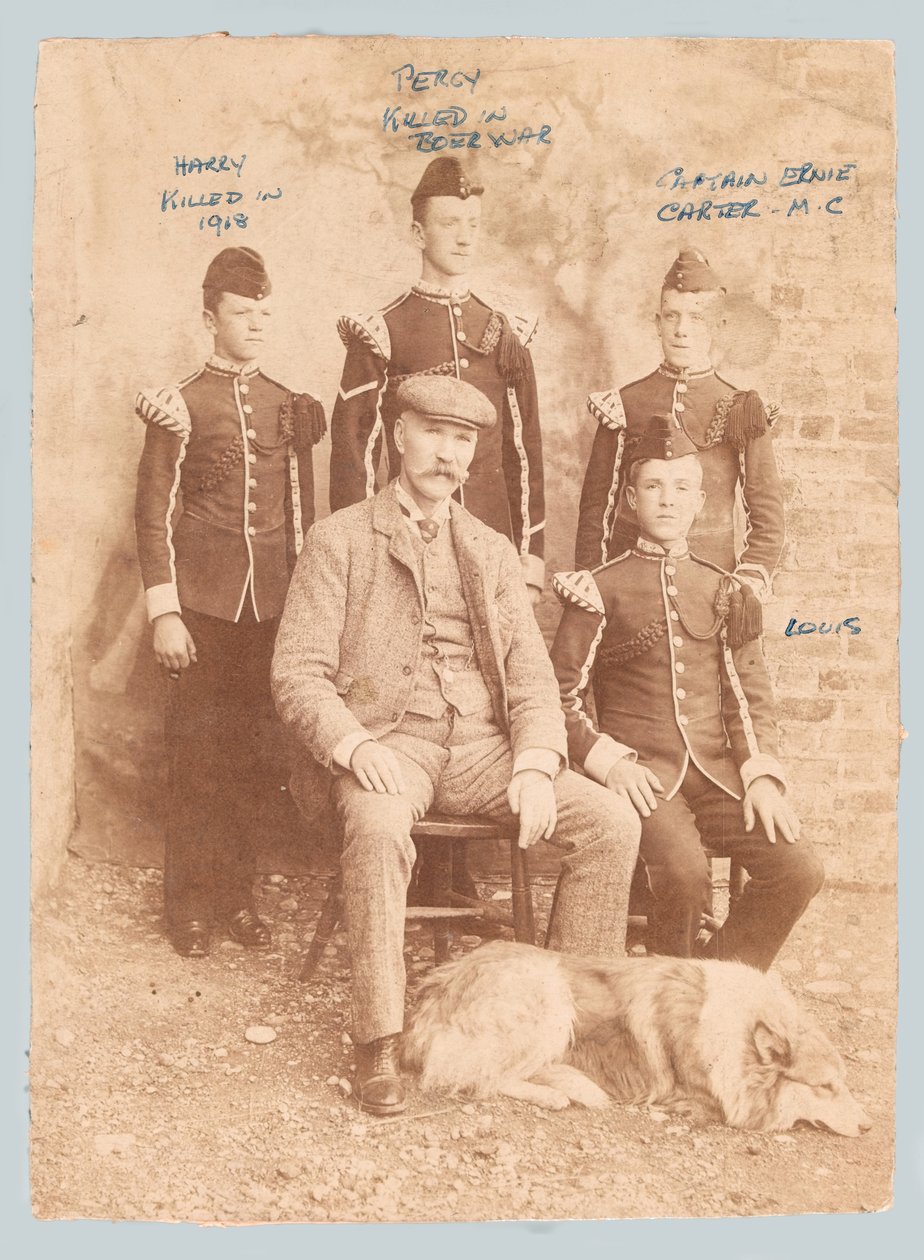 Gruppenporträt von William Carter mit seinen Söhnen von Unknown photographer