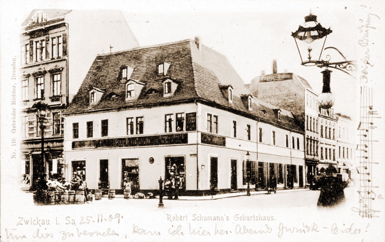Haus von Robert Schumann in Zwickau, Deutschland von Unknown photographer