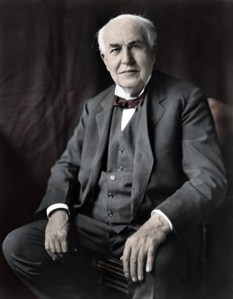 Porträt von Thomas Edison (1847-1931), amerikanischer Physiker. von Unknown photographer