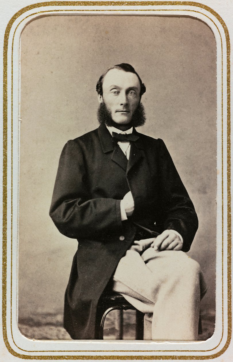Porträt eines Mannes, Visitenkarte; die Unterstützung enthält die Angabe "Robert Ditzinger (1826-1891)" von Unknown photographer