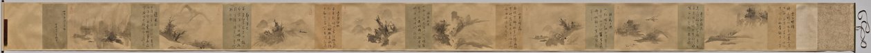 Gedichte und Bilder der acht Ansichten der Xiao- und Xiang-Flüsse von Unkoku Tōgan