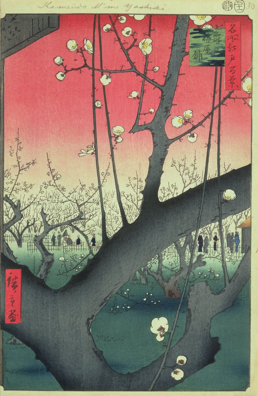 Kirschblüte, aus Einhundert berühmte Ansichten von Edo von Utagawa Hiroshige
