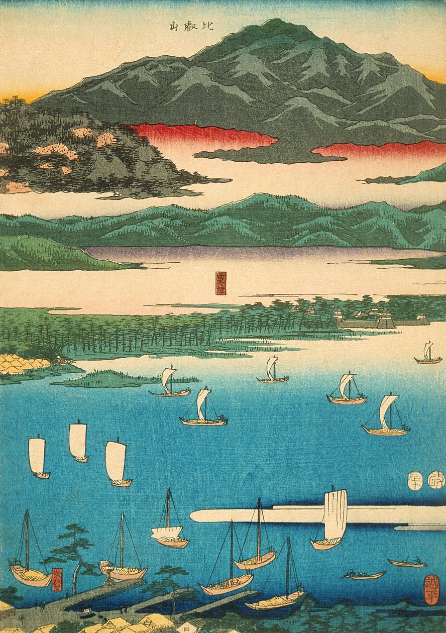 Acht Ansichten von Ōmi von Utagawa Hiroshige