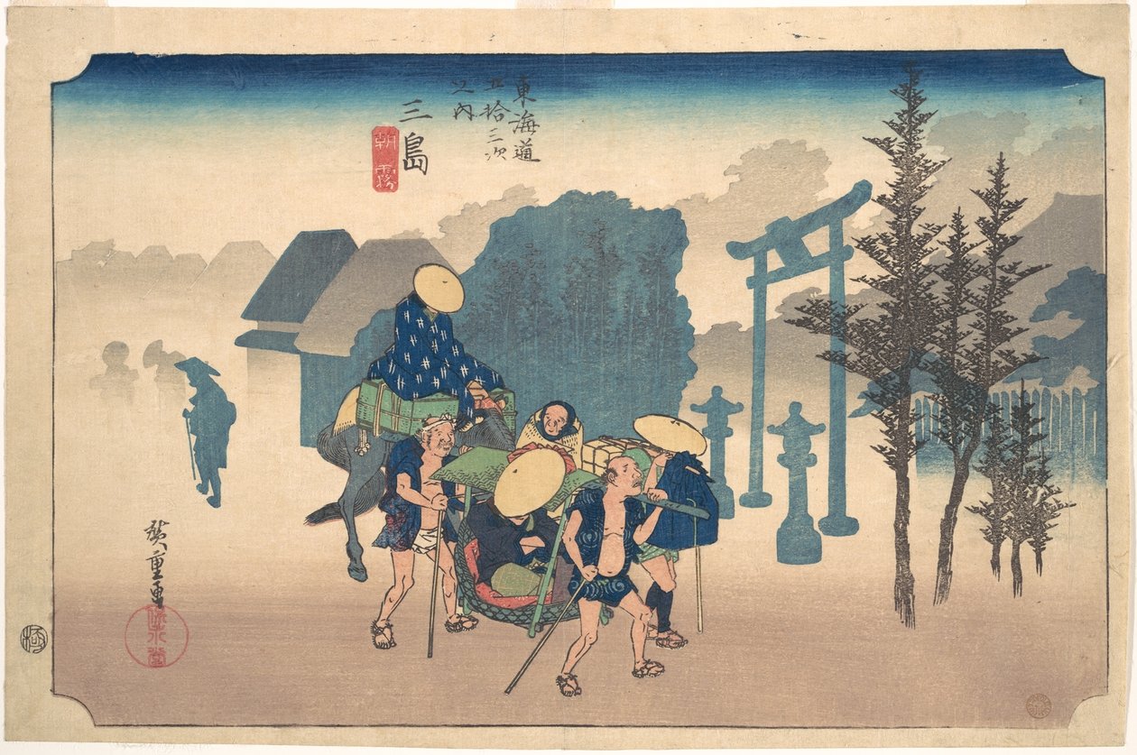Morgennebel in Mishima von Utagawa Hiroshige