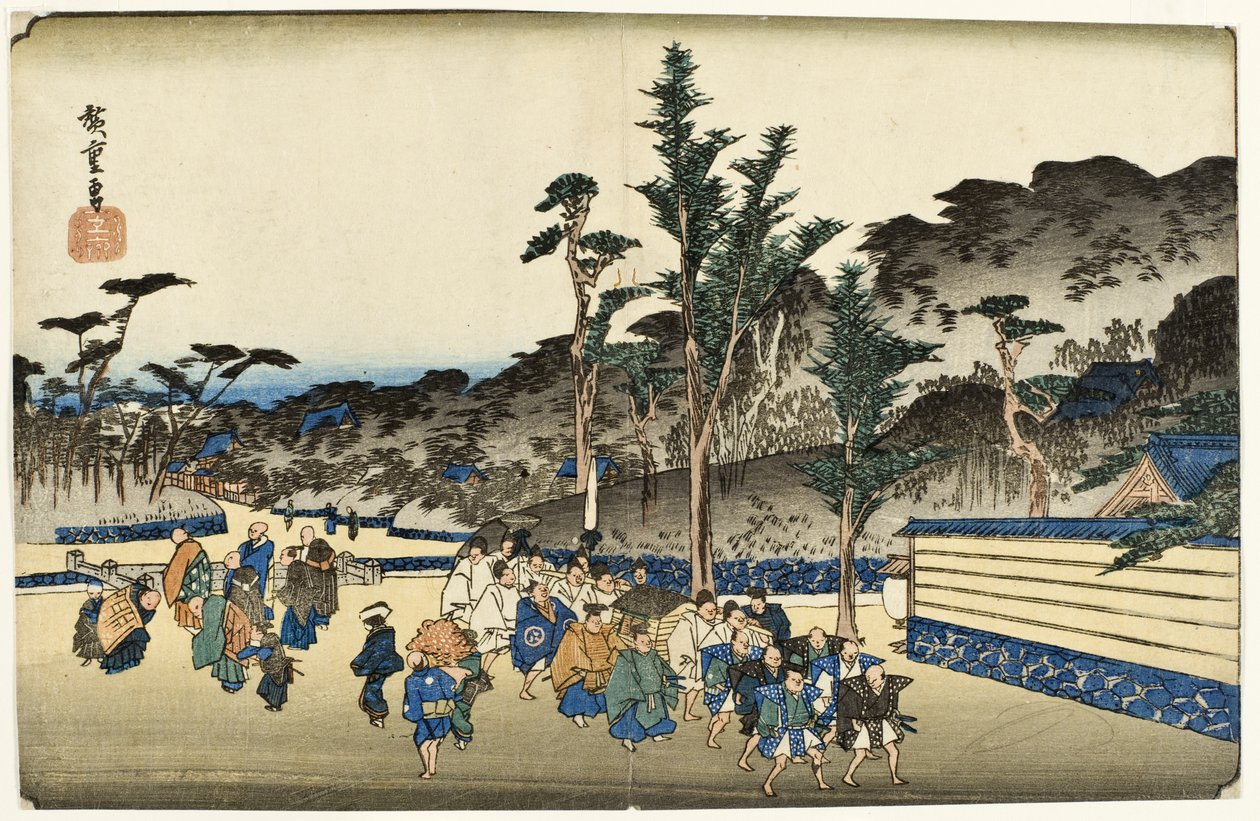 Bezirk von Zōjōji in Shiba von Utagawa Hiroshige