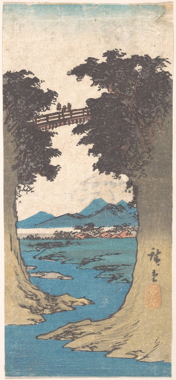 Die Affenbrücke von Utagawa Hiroshige