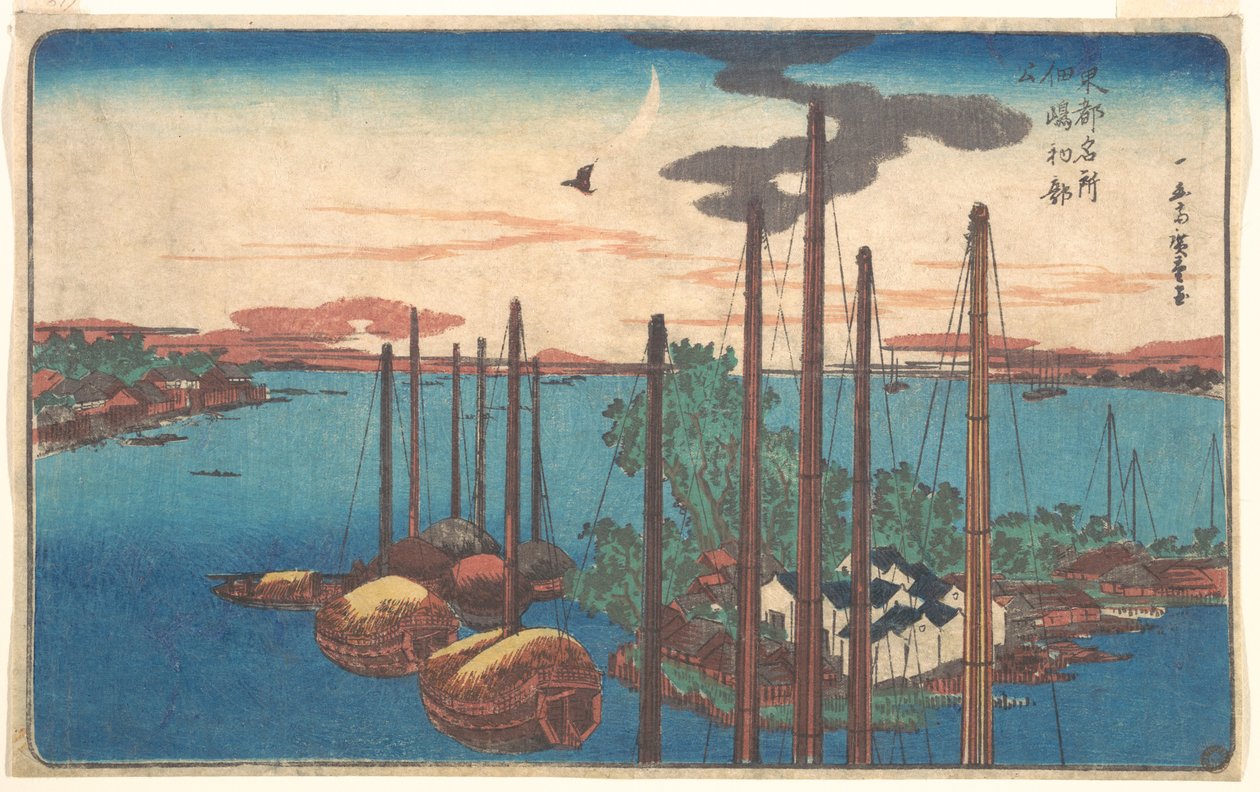 Tsukudajima Hatsu Hototogisu von Utagawa Hiroshige