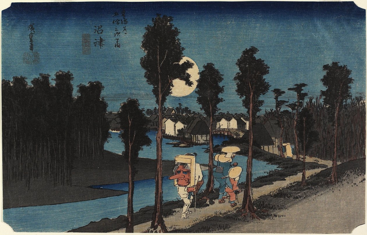 Winterszene, Mamamatsu, ca. 1833 von Utagawa Hiroshige