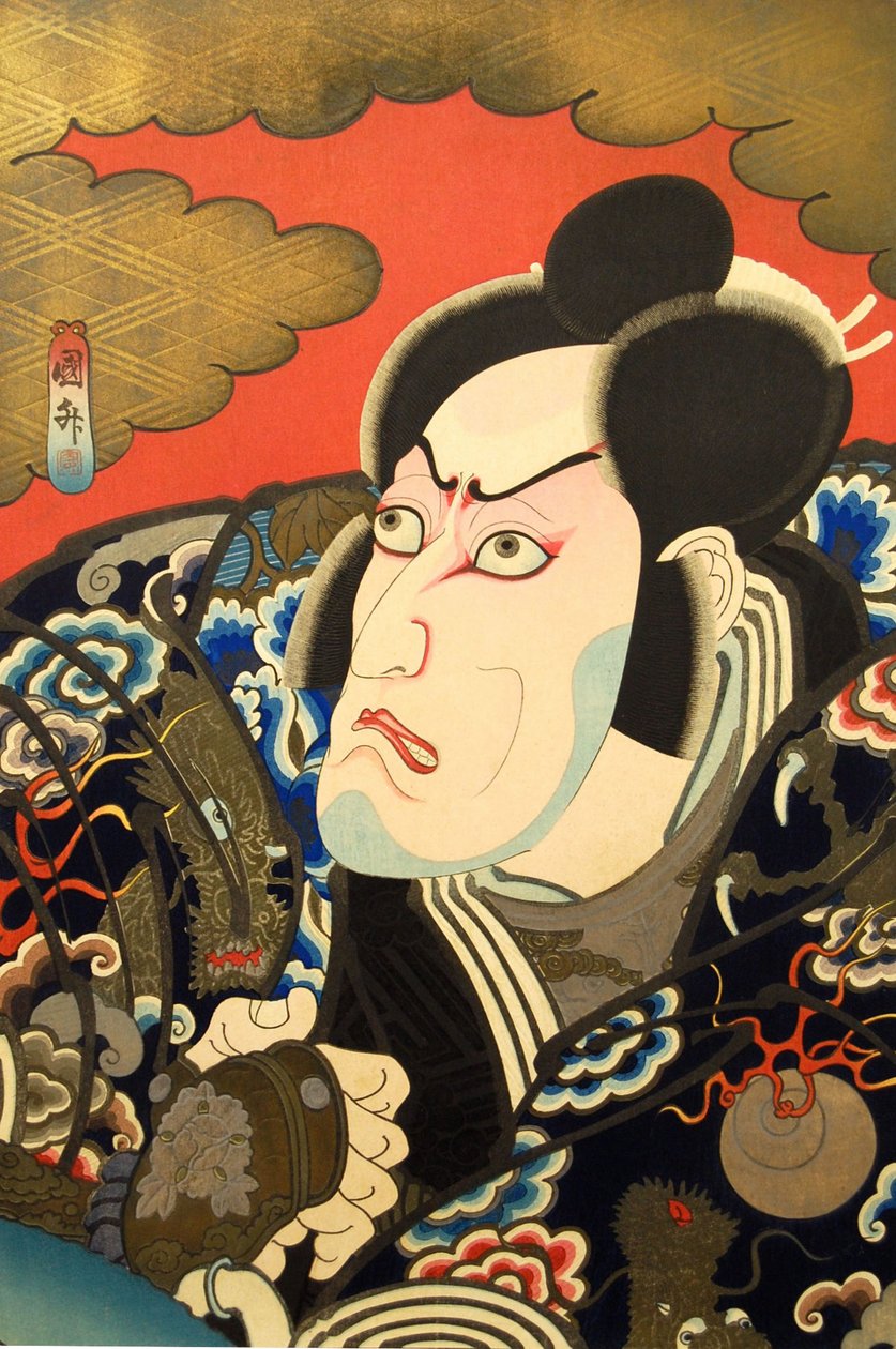 Kabuki-Schauspieler Ichikawa Ebizo V als Kumagai Jiro Naozane von Utagawa Kunimasa