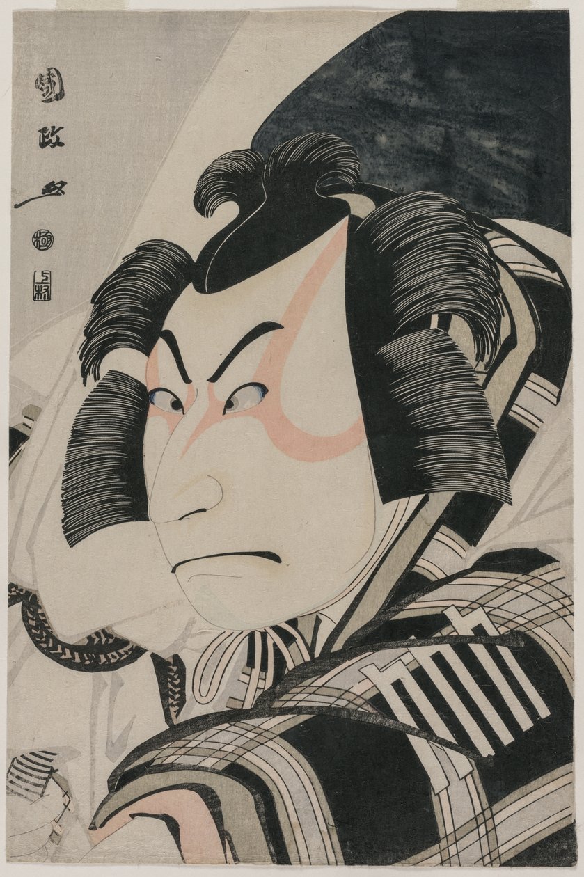 Nakamura Nakazo II als Matsuomaru in der Kutschenstopp-Szene von Utagawa Kunimasa