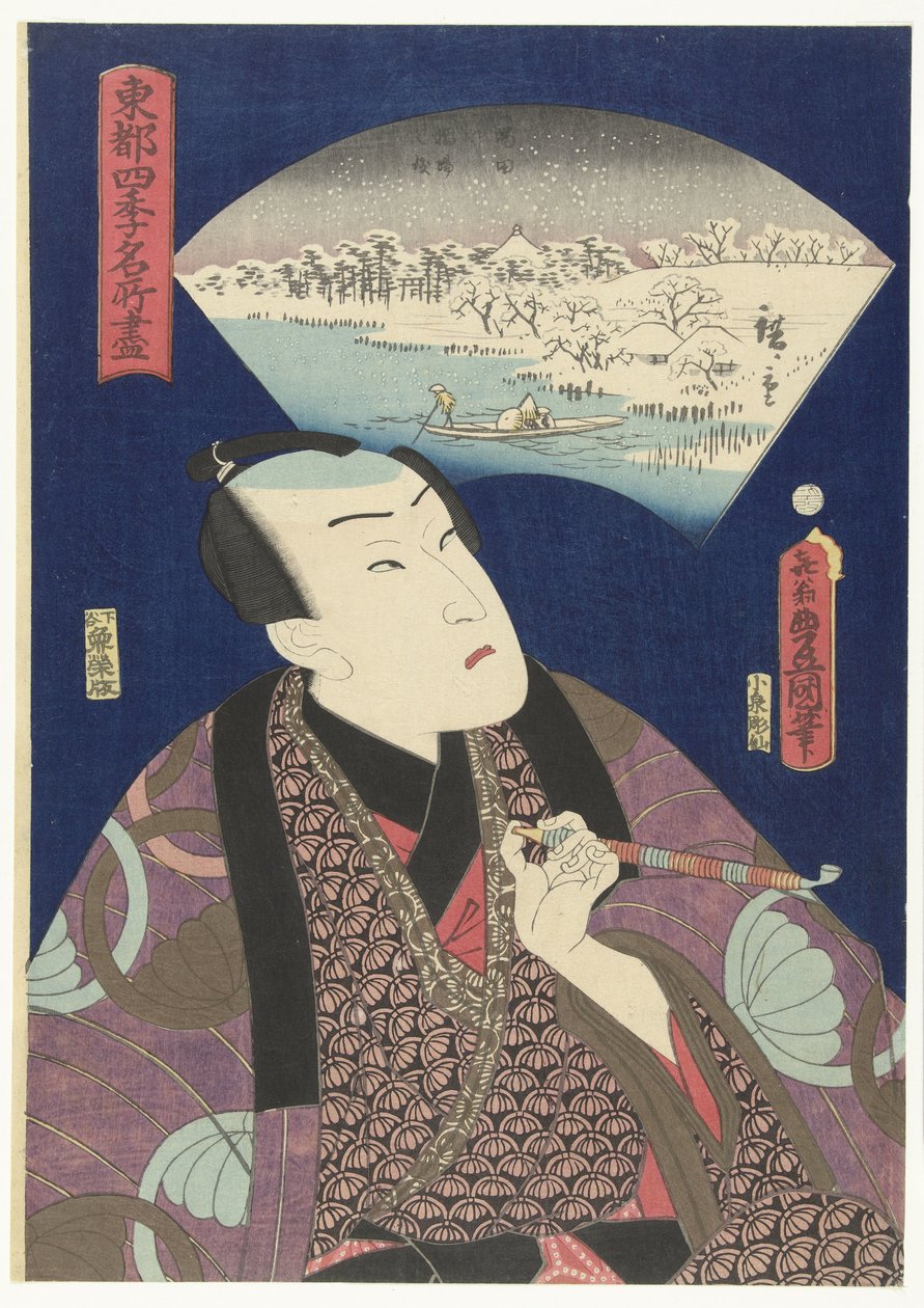 Sumida-Fluss im Winter von Utagawa Kunisada (I)