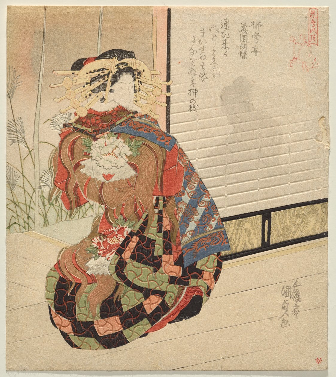 Wind, aus der Serie Vogel und Blume, Wind und Mond von Utagawa Kunisada