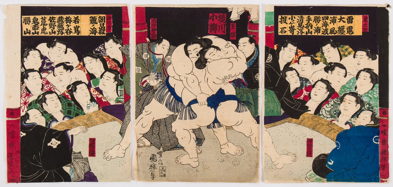 Sumo-Ringer von Utagawa Kuniteru