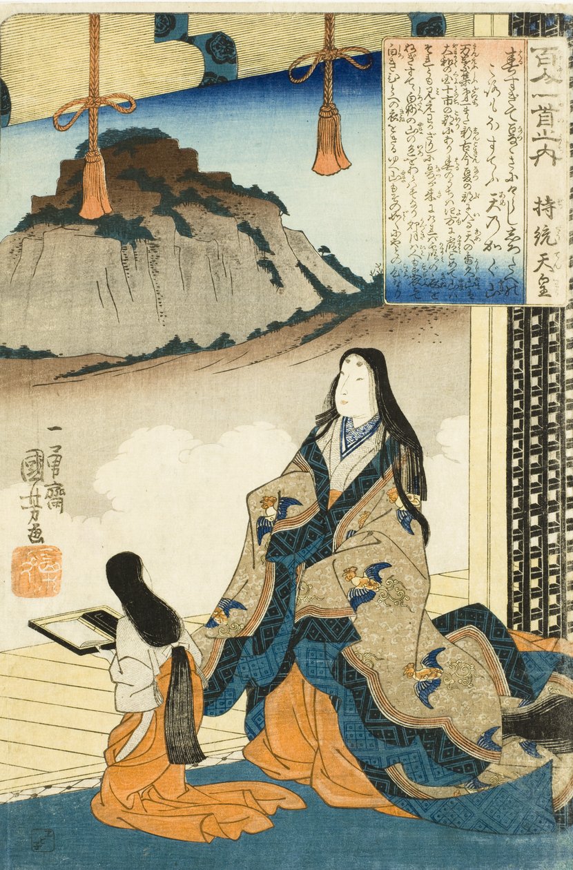 Kaiserin Jitō Tennō von Utagawa Kuniyoshi