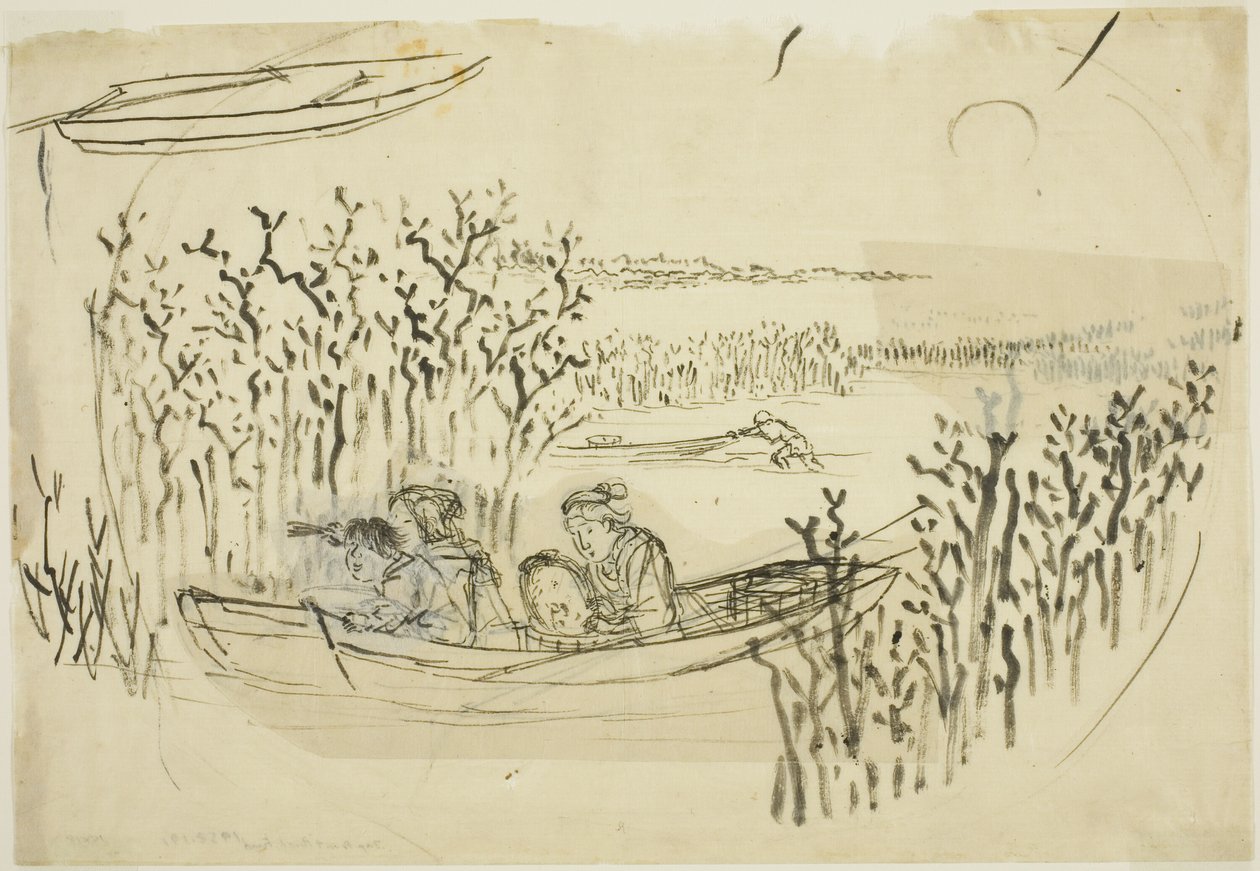 Seetang sammeln in Omori von Utagawa Kuniyoshi