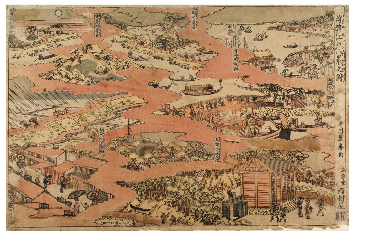 Acht Ansichten von Edo, ca. 1770-1780 von Utagawa Toyoharu