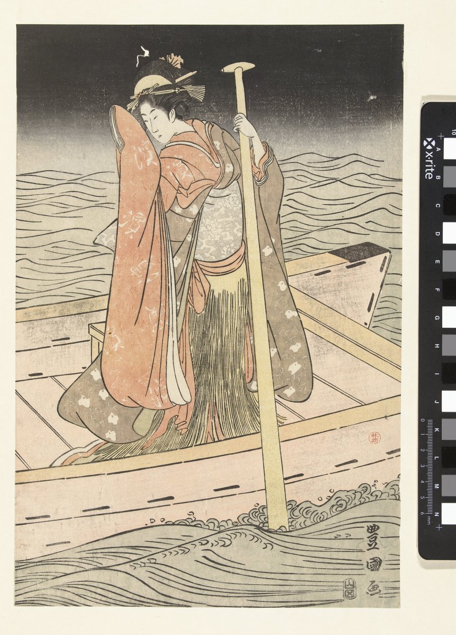 Junge Frau im Boot von Utagawa Toyokuni (I)