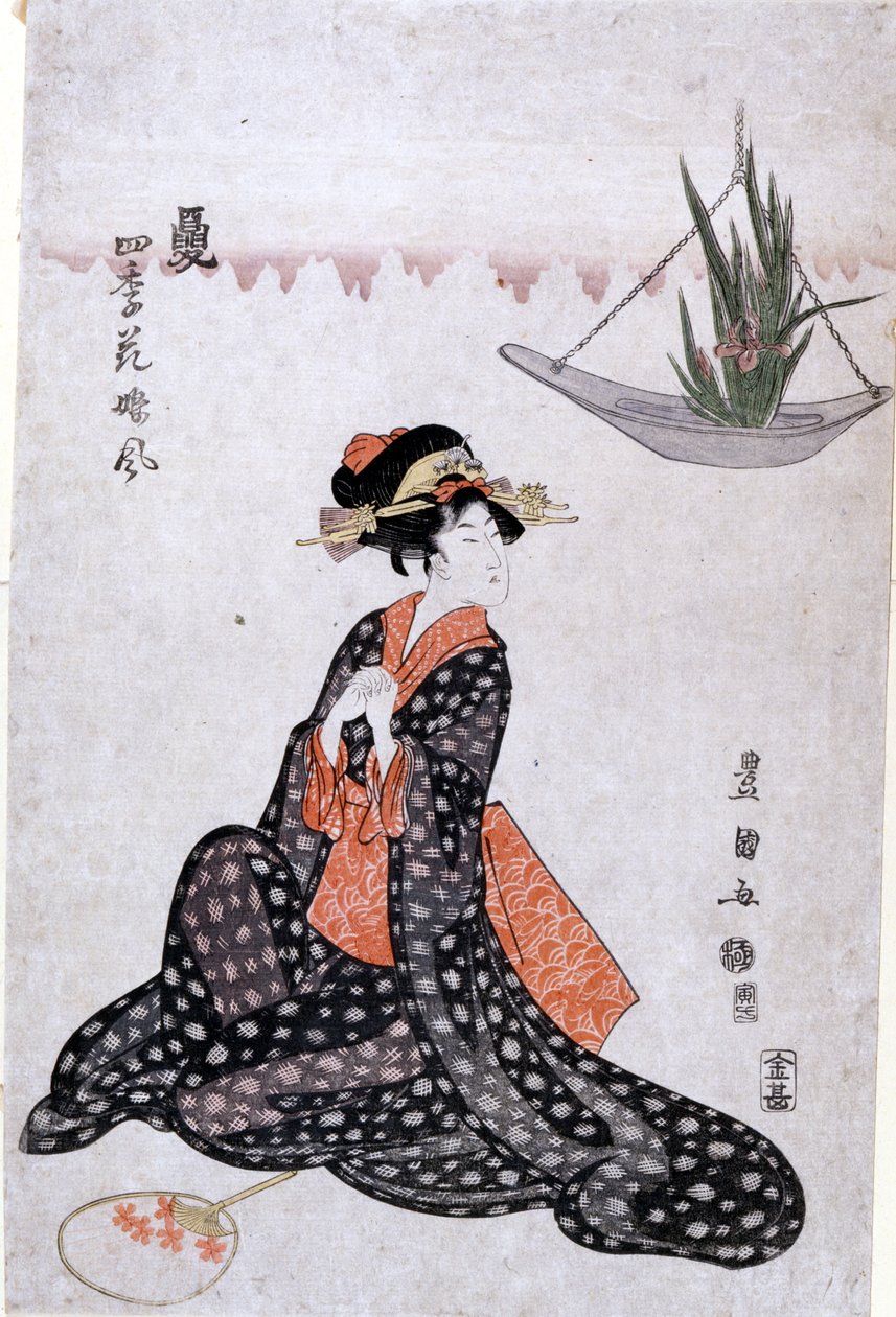 Blumen der vier Jahreszeiten kühl wie Mädchen von Utagawa Toyokuni