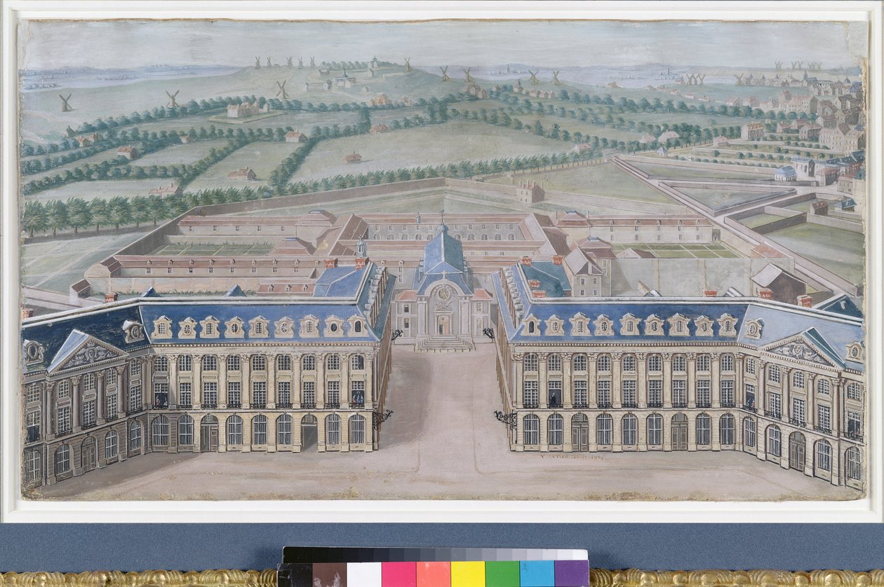 Place Louis-le-Grand und das Kapuzinerkloster, um 1705 von V. Antier
