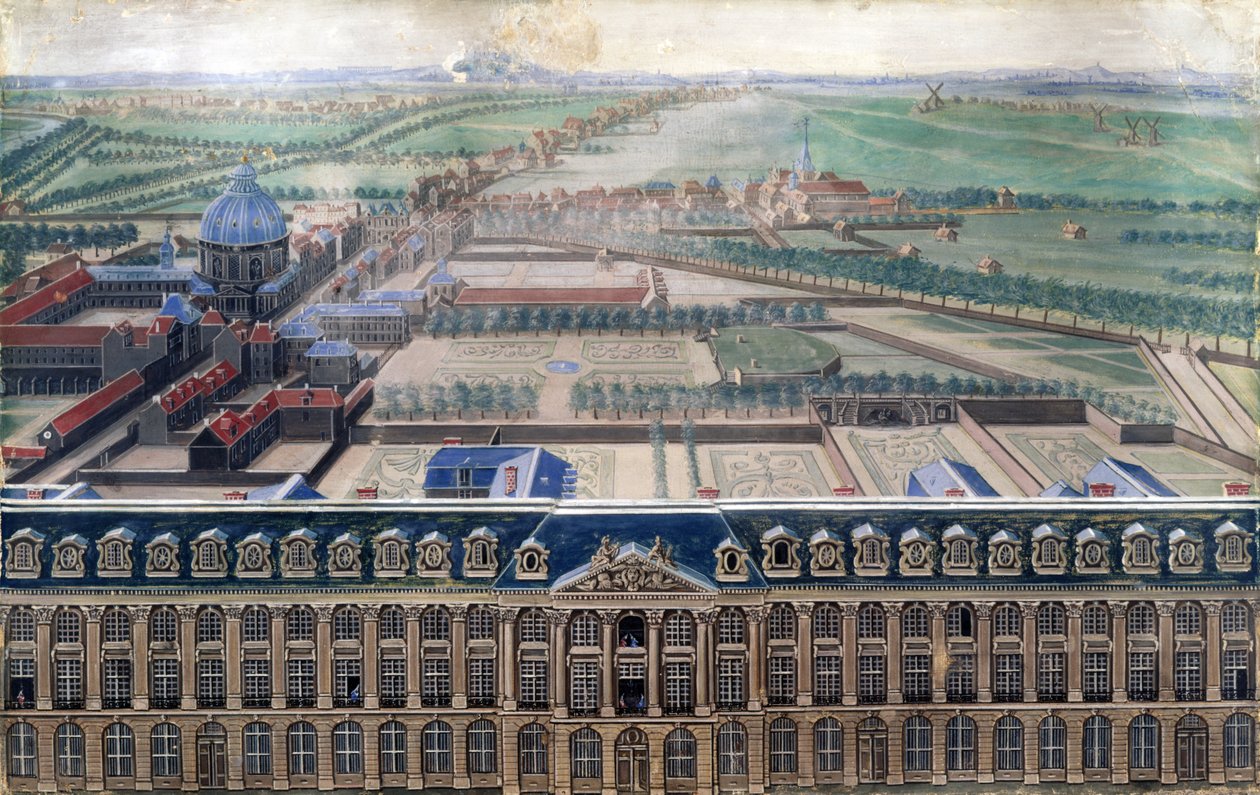Westfassade des Place Louis-Le-Grand und des Faubourg Saint-Honoré, ca. 1705 von V. Antier