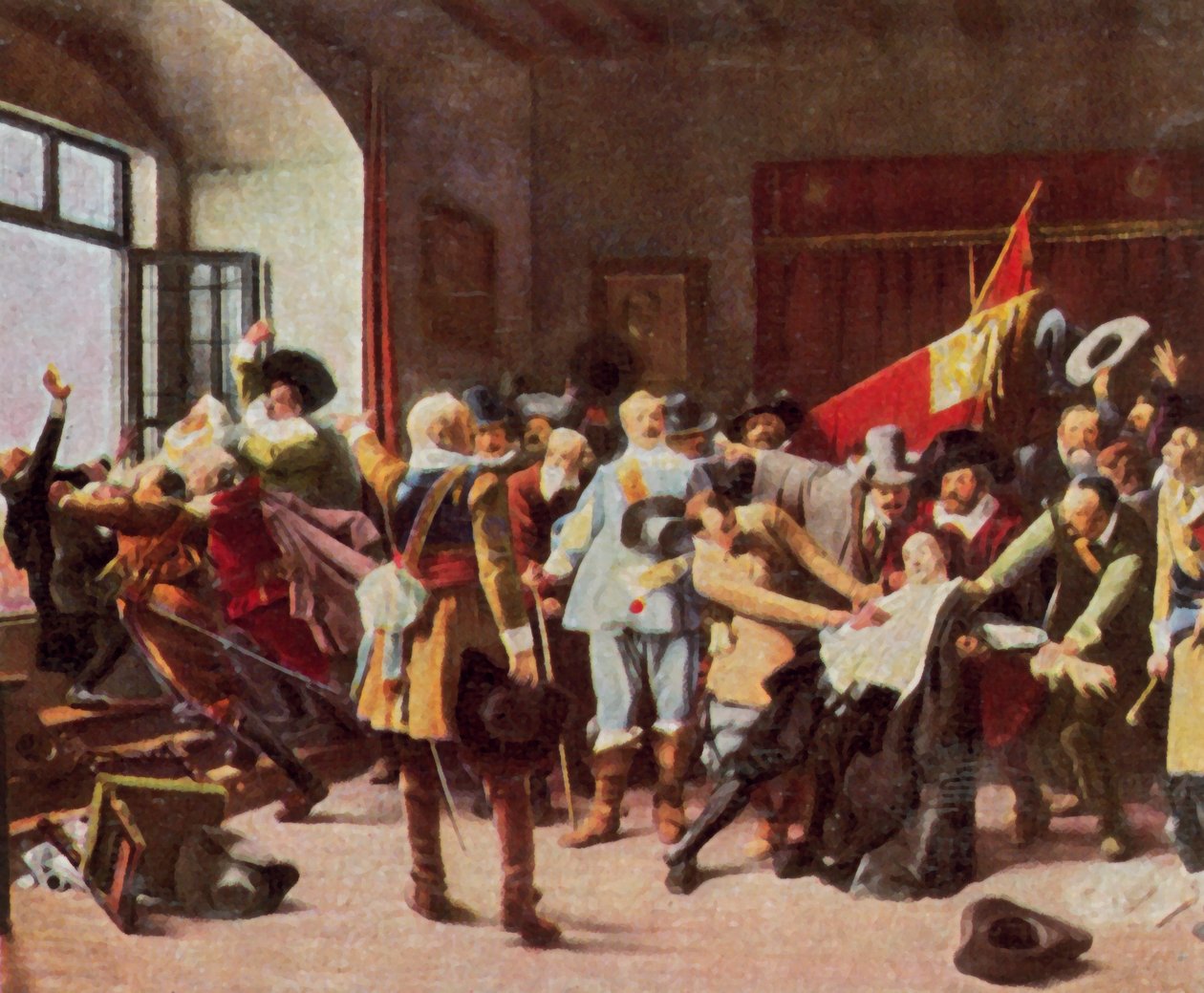 Die Prager Fenstersturz, 23. Mai 1618 von Vaclav (1851-1901) (after) Brozik