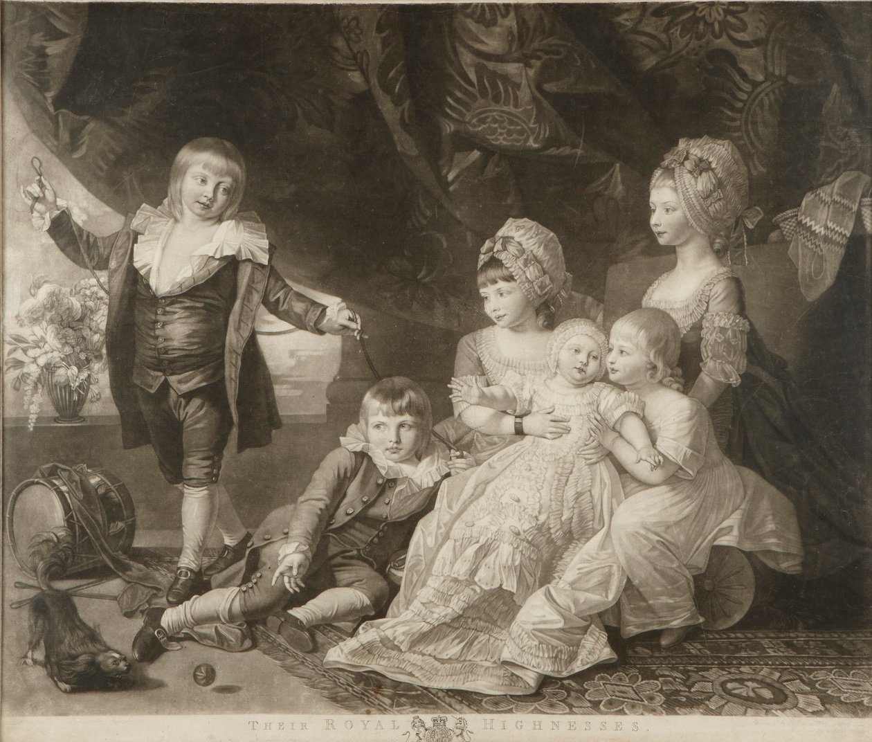 Prinzessin Augusta, Prinzessin Elizabeth, Prinz Ernst, Prinz Augustus, Prinz Adolphus und Prinzessin Mary von Valentine Green