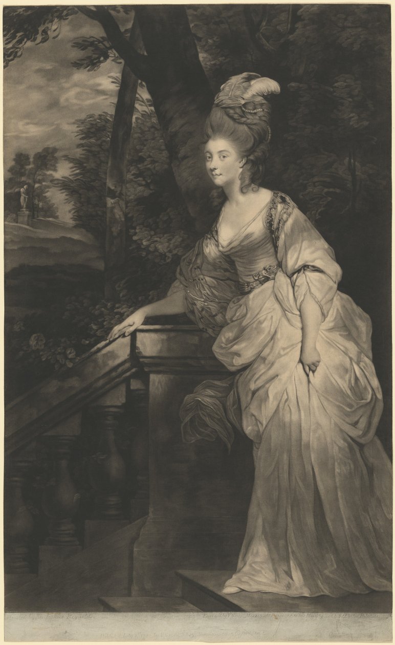 Georgiana (Spencer), Herzogin von Devonshire von Valentine Green after Sir Joshua Reynolds