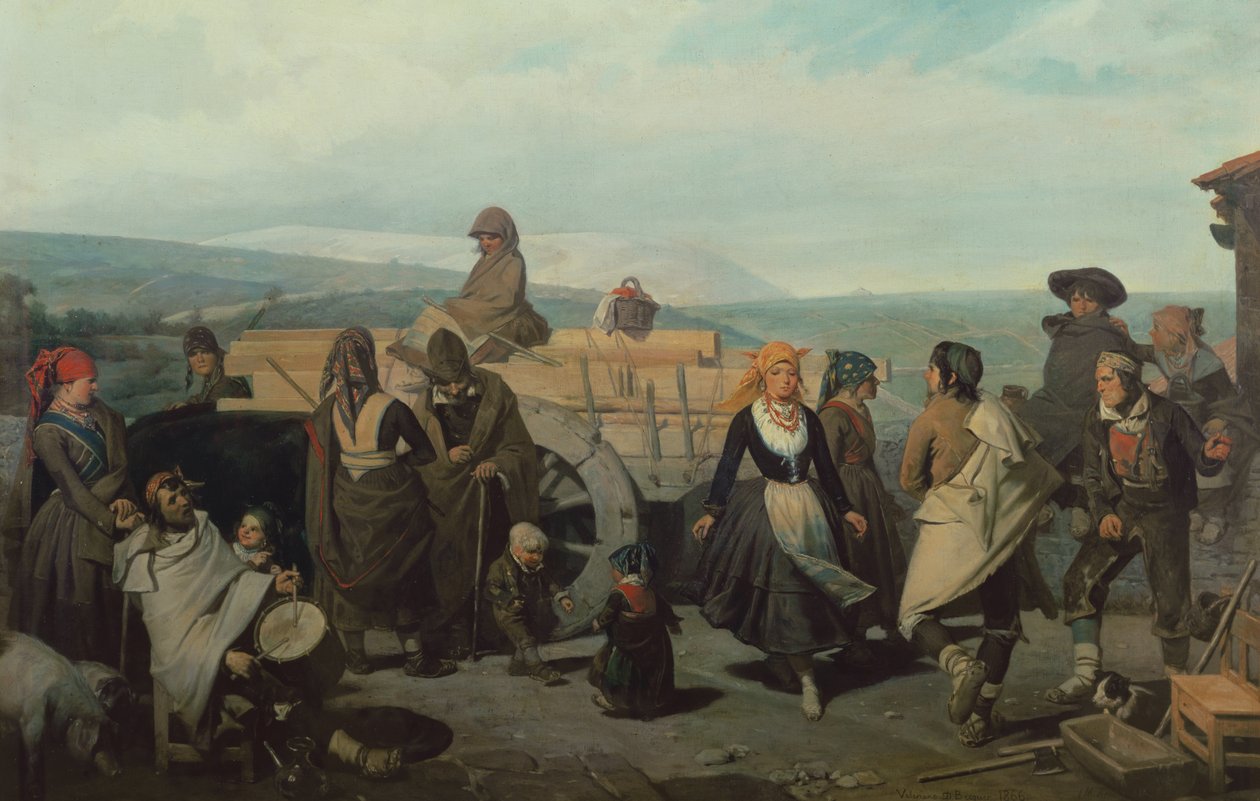 Sorianische Bauern tanzen, 1866 von Valeriano Domínguez Bécquer