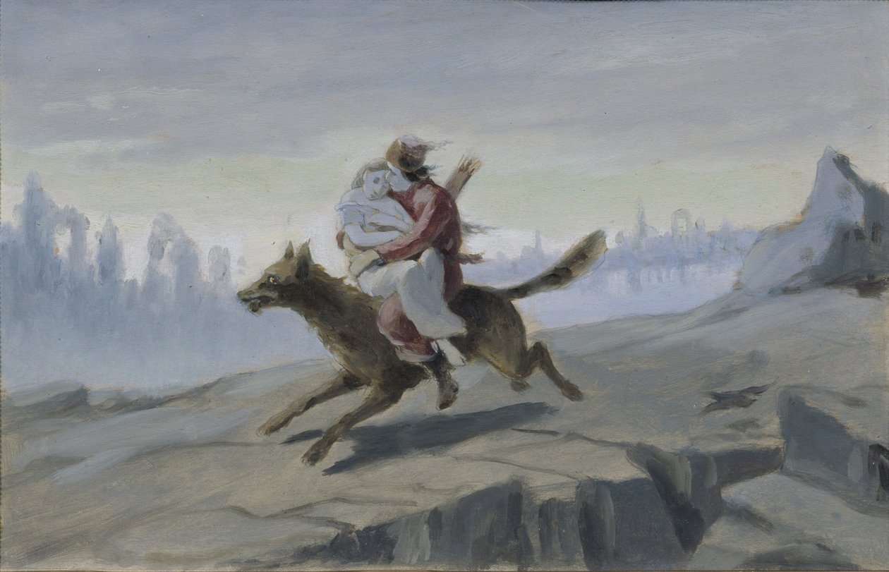 Iwan Zarewitsch reitet den grauen Wolf, Ende der 1870er bis Anfang der 1880er Jahre von Vasili Grigorevich Perov